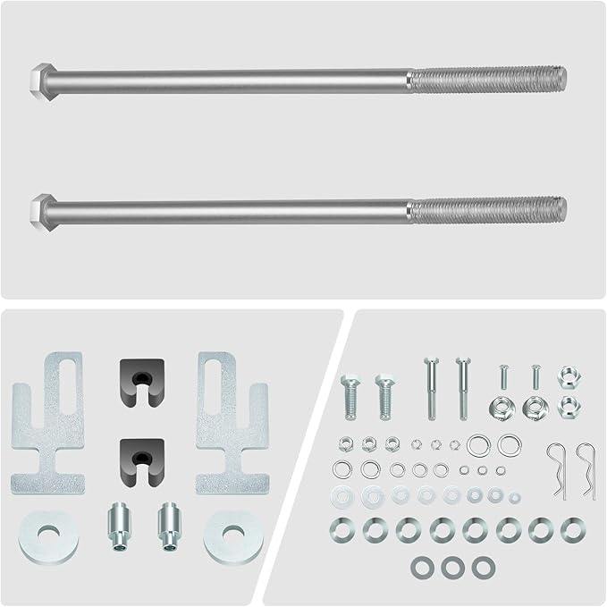 DNA MOTORING Front Bumper Brush Bull Bar Deer Guard Compatible with Freightliner Cascadia 2008-2017, 3mm Thick Iron Tubing, Polished Chrome, DG-G-002-SS+BKIT-DG-004