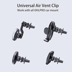 OHLPRO 2Pack Car Air Vent Clip Replacement, [Stable & Anti-Shake] Phone Mount Base with 16mm Ball Head, Heavy Duty Air Vent Holder Compatible with iPhone, Samsung & Most Car Phone Cradles