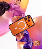 CASETiFY Impact iPhone 17 Pro Case [Slim/Compatible with Magsafe / 8.2 ft. 4X Military Grade Drop Protection] - Pressed Flowers Dainty - Clear Black
