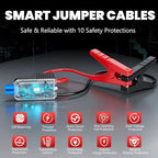 SEAMOUNT 2000A Jump Starter with Air Compressor Combo, Portable Car Battery Booster Pack for 6L Gas / 3L Diesel, 150PSI Tire Inflator, LED Emergency Light, Complete Roadside Kit
