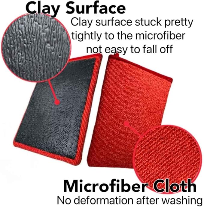 Biodison & Lee 1 Pcs Clay Mitt for Car Detailing - Fine Grade Clay Bar Mitts,Synthetic Clays Mit to Remove Paint Overspray, Water Spots, Tree Sap, Rail Dust from Paint, Glass, Plastic Surfaces