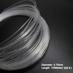 AZIMOM PMMA Plastic End Glow Fiber Optic Cable 0.75mm(0.03in) 100m(328ft)/Roll for Star Sky Ceiling All Kind Led Light Engine Driver Source