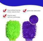 5 Pcs Premium Chenille Microfiber Car Wash Glove, Double Sided Scratch-Free Car Wash Mitt, Soft Carwash Sponge, Microfiber Cleaning Mitt