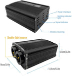 GIDERWEL Smart APP LED Fiber Optic Lights Engine Driver Dual Port RGBW,Bluetooth Color Changing Fiber Optic Star Ceiling Light Source with RF Remote Control for All Kinds of Fiber Optics Cable