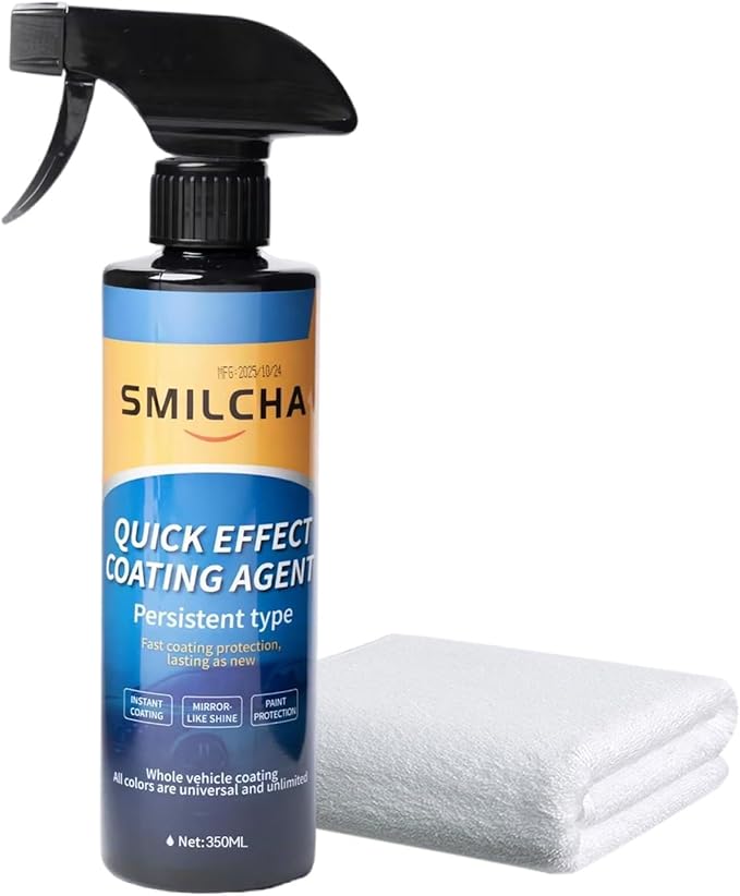 Car Coating Spray, Quick Effect Coating Agent for Car with Super Hydrophobic, Mirror-Like Shine & All-Round Protection, Premium Car Wax Spray Alternative (11.84 Fl Oz (1PCS))