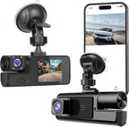 WiFi 1080P Dual Dash Camera for Car Front and Inside Dashcam Car Security Video Recorder,170°Wide Angle Vehicle Cam,WDR,G-Sensor,Loop Recording,Night Vision (WiFi Dual Dash Cam Without Card)