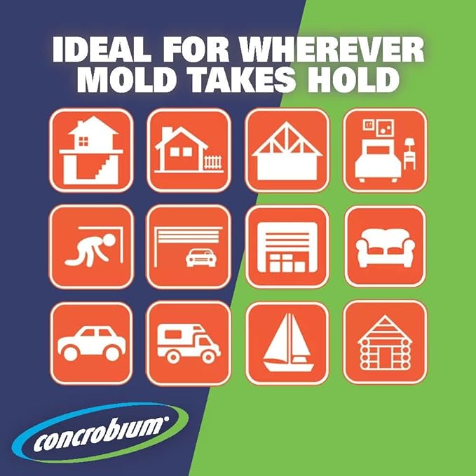 Concrobium Mold Control Spray, 32 oz, Mold and Mildew Cleaner for Hard Surfaces, Helps Eliminate and Prevent Mold and Musty Odors, No Bleach Formula for Indoor and Outdoor Use