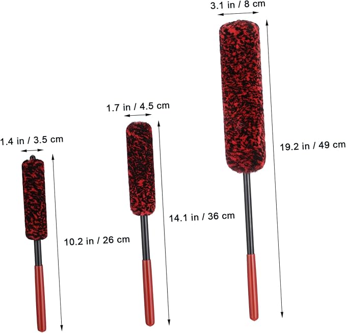 9pcs Wheel Cleaning Brush Flexible Tire Brushes for Automotive Detailing Car Wheel Cleaning Tools for Cars Suvs and Trucks