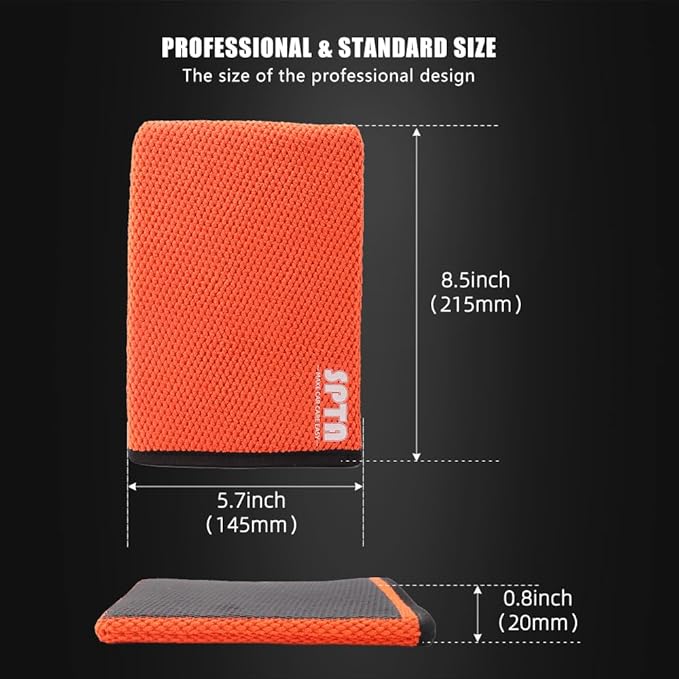 SPTA Clay Mitt, Pro Medium Grade Clay Bar Infused Mitt, Car Detailing Glove Quickly Removes Debris from Your Paint, Glass, Wheels, & More -CB306