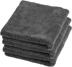40X40cm Microfiber Towel for Car Washing and Detailing, Thickened Drying and Cleaning Cloth(Gray 3pcs)