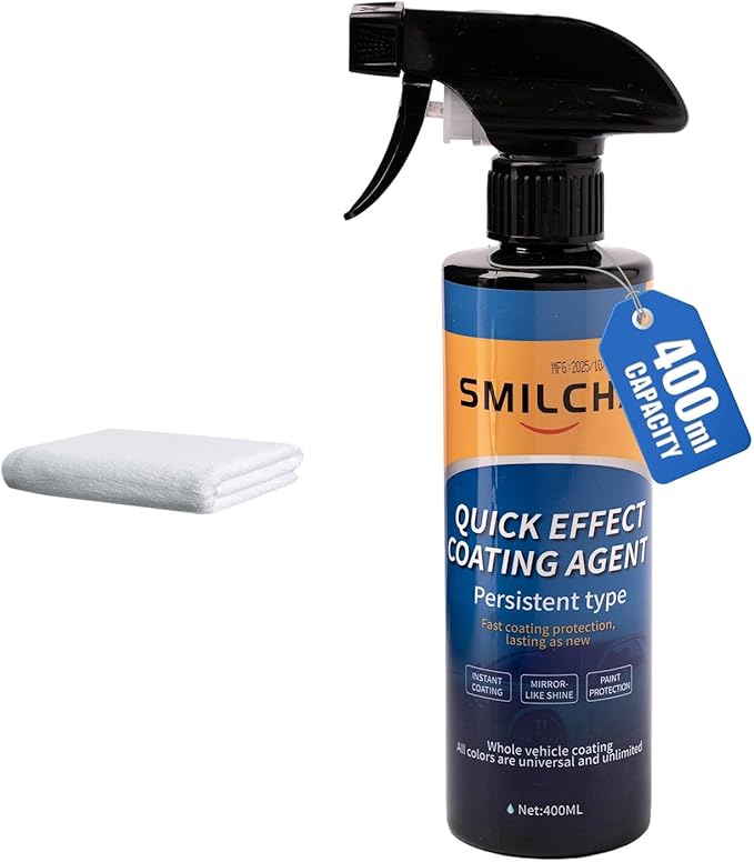 Car Coating Spray, Odorless & Non-Corrosive, Quick Effect Coating Agent for Car with Super Hydrophobic, Mirror-Like Shine & All-Round Protection, Premium Car Wax Spray (13.54 Fl Oz (1PCS))