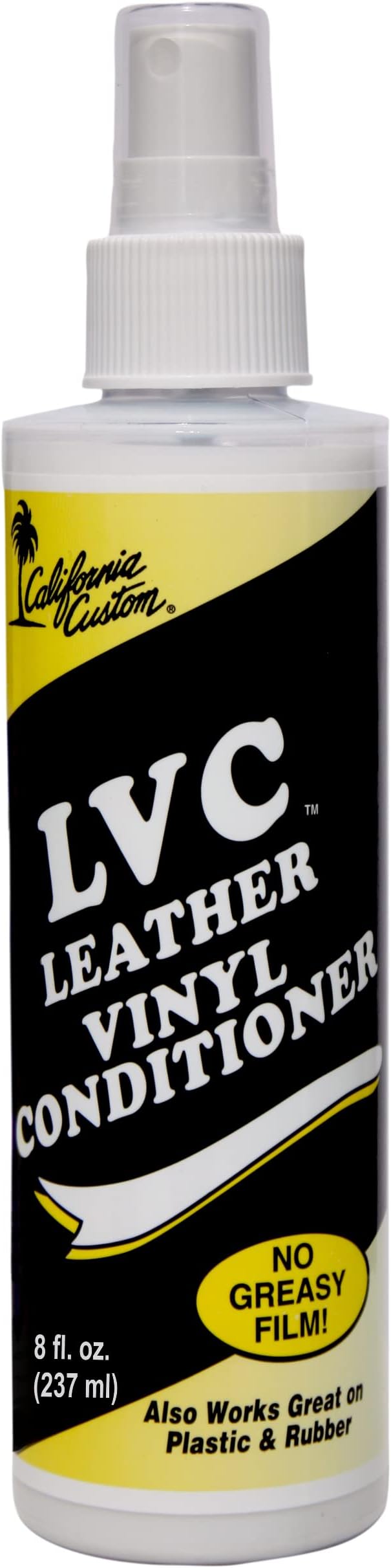 CALIFORNIA CUSTOM – Leather Vinyl Conditioner LVC, Protect Your Leather, Rubber, Plastic and Vinyl from Wearing, Drying & Cracking. No Greasy Film. Will Not Attract Dust! - 8 fl. oz.