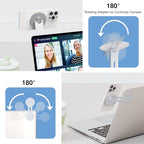 Continuity Magnetic Laptop Phone Holder - Continuity Camera Adapter Compatible with MagSafe for iOS 16 & macOS Ventura, Slim Laptop Phone Mount Computer Expansion Bracket for Smartphone