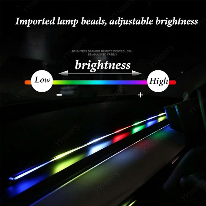Dynamic RGB Interior Light Kit, Led Lights for Car with Dynamic Color Chasing, Adjustable Brightness for Lnterior Into A Dynamic and Colorful Space (1 Kit)