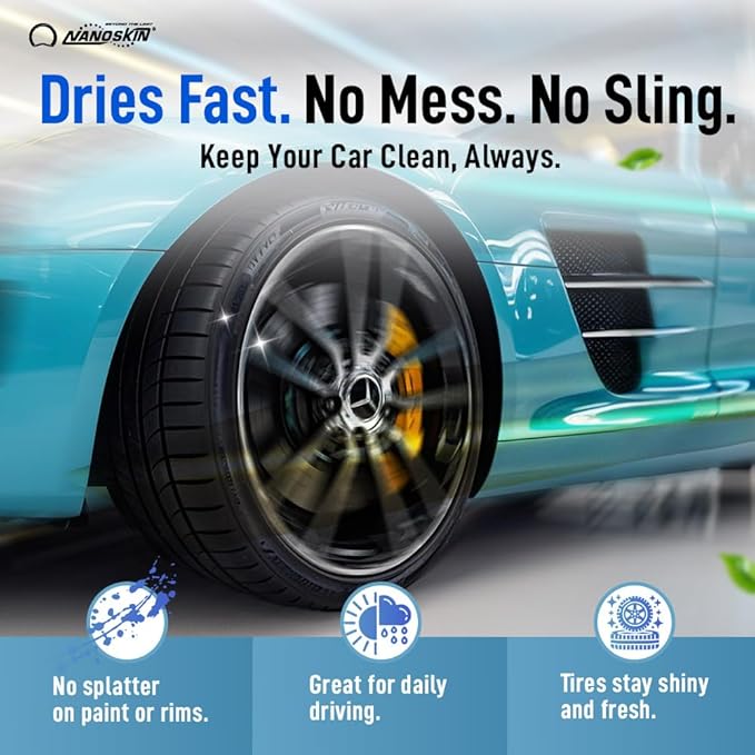 Nanoskin WET LOOK All Season Dressing 1 Gallon - Exterior Rubber & Plastic Solvent Based Dressing for Car Detailing | Produces a Deep, Rich, Long lasting shine | Safe For Cars Trucks, Motorcycles, RVs