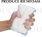 Mudder 12 Pcs Car Interior Scrubbing Sponge 5'' x 3'' Fiber Car Wax Applicator pad Household Cleaning Sponges for Leather Seat Couch Cleaning (Blue White)