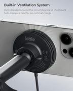 iOttie Velox Qi2 Mini 15W Wireless Charger Car Mount - Dash & Windshield Car Phone Holder - MagSafe Compatible iPhone Mount for Qi2 Smartphones (iPhone12 13 14 15 16 and 17) - Car Charger Included