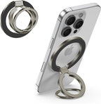 Magnetic Ring Holder for MagSafe Dual-Side Magnet Stand Cell Phone Grip for iPhone 17 Pro Max 16 15 14 13 12 Plus Samsung Galaxy S25 Edge S24 Ultra S23 S22 S21 S20 Magnetic Finger Ring for Car Mount