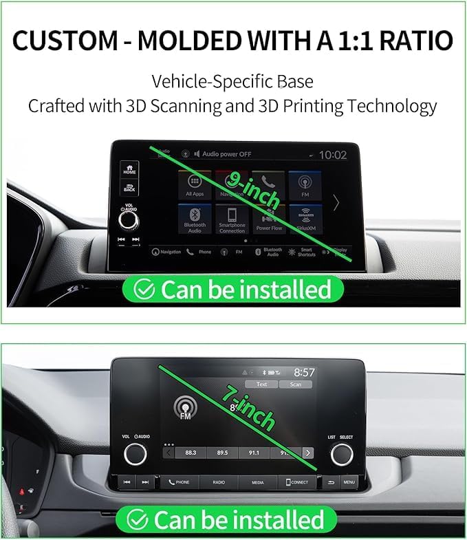 Magnetic Car Phone Holder for 2023 2024 2025 2026 Honda Pilot Accessories Apply to 7/9 Inch Touch Screen Fixed Clip MagSafe Passenger Cell Phone Mount Hands-Free 360 Degree Rotation