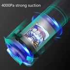 Portable Car Vacuum Cleaner, Handheld Portable Vacuum Cleaner for Car, 5000PA High Power Handheld Vacuum Cleaner, Suction Vacuum with Wet or Dry Auto Accessories Kit for Car Interior Detailing