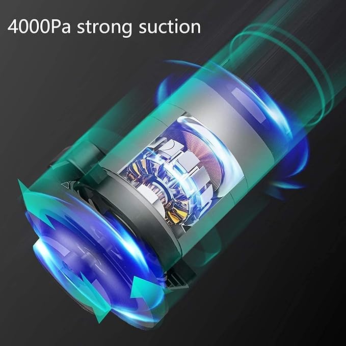 Portable Car Vacuum Cleaner, Handheld Portable Vacuum Cleaner for Car, 5000PA High Power Handheld Vacuum Cleaner, Suction Vacuum with Wet or Dry Auto Accessories Kit for Car Interior Detailing