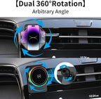 Car Magnetic Phone Mount for Hyundai Tucson 2022 2023 2024 and Hyundai Santa Cruz 2022-2024 Auto Accessories Best Cellphone Holder Fast 15W Wireless Charger Cell Phones Charging Screen Stand