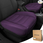 BOPUOVRE Car Seat Cover for Luxury & Comfort - PU Leather, Anti-Slip, Full Wrap Protection with Storage Pocket for Bottom Cushion - Universal Fit for 95% of Vehicles (Purple,1 Piece)
