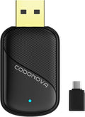 Mini Wireless Carplay and Android auto Adapter with Fastest Connection Car, No Latency Wireless Carplay Adapter, for Cars from 2016 & Phone with iPhone 6 or Above/Android 10+, USB-A/Type-C Black