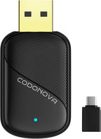 Mini Wireless Carplay and Android auto Adapter with Fastest Connection Car, No Latency Wireless Carplay Adapter, for Cars from 2016 & Phone with iPhone 6 or Above/Android 10+, USB-A/Type-C Black