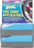 Gliptone Tire Shine Reusable Foam Applicator Pads 2 Pack | Curved Design for Streak-Free Application | Durable & Washable Tire Dressing Pads for Cars, Trucks, SUVs