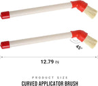Calvana (2-Pack) Curved Applicator Brush for Tire Mounting Paste, 11" Plastic Handle, 45-Degree Angle for Easy Application of Tire Lubricants