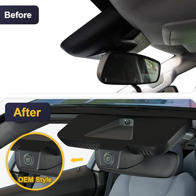 Fitcamx 4K Dash Cam Suitable for Toyota Tundra 2022-2026 Hybrid & Sequoia 2023-2026 (Gen3), OEM Factory Look, 2160P UHD Video, Built-in WiFi & APP, Loop Recording, G-Sensor, Plug & Play, 64GB Card