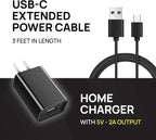 Airmoto Power Kit - Car Charger and Home Charger for Airmoto Tire Inflator Portable Air Compressor - Fast Charging with 3ft Lightning Cable