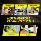 HOMEXCEL Black Microfiber Cleaning Cloth 12 Pack, 12.5 x 12.5 inch Microfiber Towels for Cars, Ultra Absorbent Car Washing Cloth, Lint Free Streak Free Cleaning Rags for Car, Kitchen, and Window