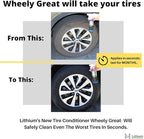 Wheely Great Tire Dressing Spray - Protects Rubber from U.V. Rays - Rubber Tire Conditioner So It Won't Dry Out and Crack - Keeps Tires Black, Not Shiny - Removes Brown Film from Sidewalls