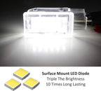 iJDMTOY 18-SMD Xenon White Full LED Trunk Cargo Light Assembly Kit, Compatible With Chevrolet Camaro Cruze Trax Spark, Compatible With Cadillac XTS, Buick Lacrosse, GMC Acadia etc
