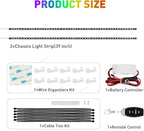 Golf Cart Underglow LED Light Strip Kit, 28 RGB Modes with Music Sync & Wireless Remote | 12-85V Wide Voltage, Fit Club Car, EZGO, Yamaha (2/4/6 PCS)