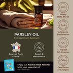 100% Pure Parsley Essential Oil - 0.34 Fl Oz - Parsley Oil for Hair, Skin, Diffuser, Aromatherapy & DIY Candle Making Scent