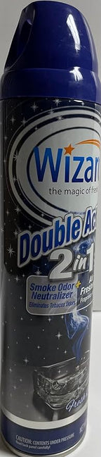 Wizard Double Action Smoke Odor Neutralizer & Air Freshener, Eliminates Smoke Smell & Odors, Freshens Air, Long-Lasting Scent; 4-Pack of 10 oz Sprays fresh breeze