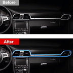 Interior Car Strip Lights, Goodream USB Music Sync Multicolor Multiple Modes LED Fiber Optic Light Ambient Neon Wire Lighting Kits for Sedan Truck SUV Accessories Center Console Dashboard
