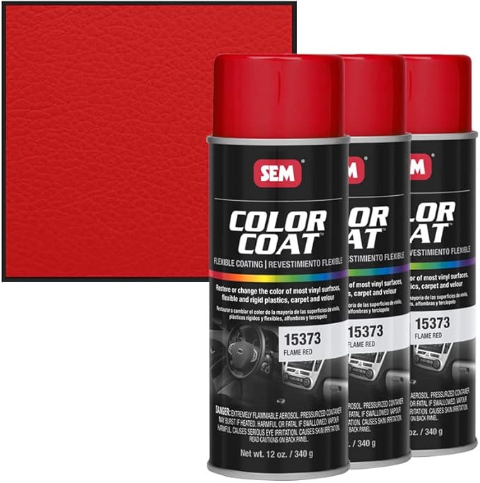 SEM 15373, Flame Red, Color Coat Vinyl Paint