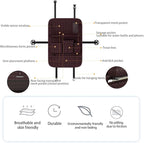 GMQ Backseat Car Organizer 1 Pack, Car Back Seat Organizers with Tray,Multifunctional Car Seat Back Organizer with Foldable Tablet Holder (Coffee Brown, 1 PC)