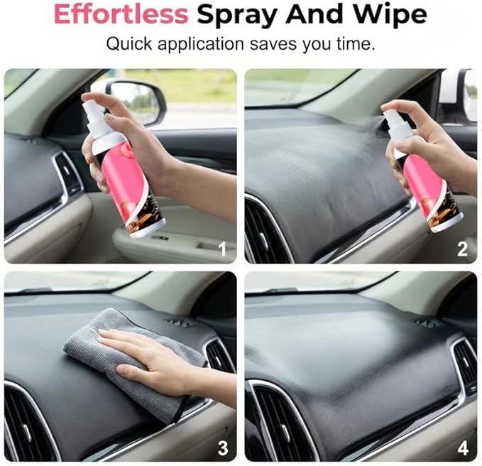 Restoring Car Interior Polish Spray, Streak free total Interior Cleaner and Protectant, Safe for Cars, Interior Quick Detailer Cleaner and Protectant, UV Protectant - Tough on Stains & Dirt (100ml)
