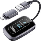 Wireless Android Auto Adapter for Factory Wired Android Auto Car, Converts Wired to Wireless, Compatible with Android 11+ & Cars from 2017, Black