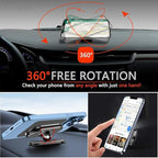 【2-Pack】 Magnetic Phone Holder for car, [ Super Strong Magnet ] [ with 4 Metal Plate ] Cell Phone carmount for iPhone Magnetic [ 360° Rotation ] Universal Dashboard Adhesive Car Magnetic Phone Mount