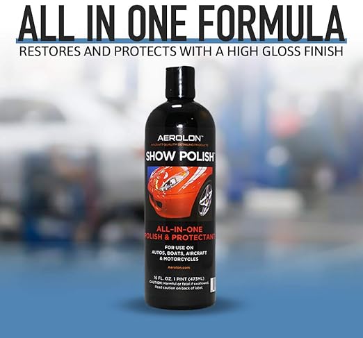 Show Polish: High Gloss Polish and Base Coat Sealer, Liquid Car Wax Shine with Polymer Paint Sealant Protection, Base Coat Sealant, All-in-One Polish and Protectant- 2 Pack Bundle
