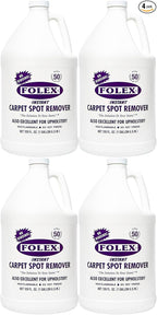 FOLEX 128 oz Instant Carpet Spot Remover Carpet Cleaner Gallon Refill - Removes Pet Accidents, Grease, Red Wine and More - 4 Pack