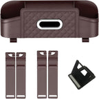 Mandark Car Headrest Backseat Organizer, Multifunctional Vehicle Seat Back Storage Box with Drink Cup Holder and Hooks, Automotive Travel Accessories, Universal for SUV, Sedan, Truck (Brown)