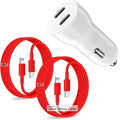 iPhone 14 13 Car Charger, Certified 45W Dual Port USB C Rapid Apple Car Adapter with 6ft Type C to Lightning Cable Fast Charging for iPhone 14 Pro/14 Pro Max/14 Plus/13/12/11/X/XS/SE,iPad-Red