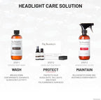 Dr. Beasley's Headlight Coating Kit for Auto - Hydrophobic Nano Ceramic Coating, Prevents Fogging and Hazing, UV Inhibitors, Easier Cleaning, Sheets Liquids, Blocks Contaminants